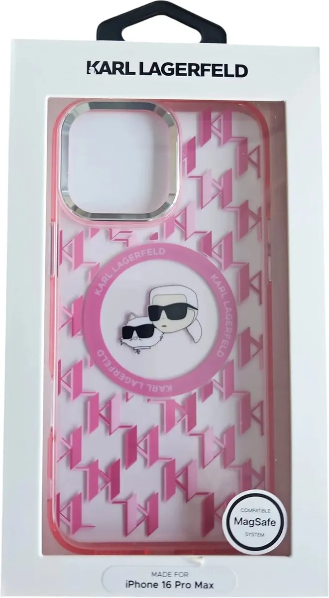 Karl Lagerfeld iPhone 16 Pro Max Backcover - MagSafe Roze