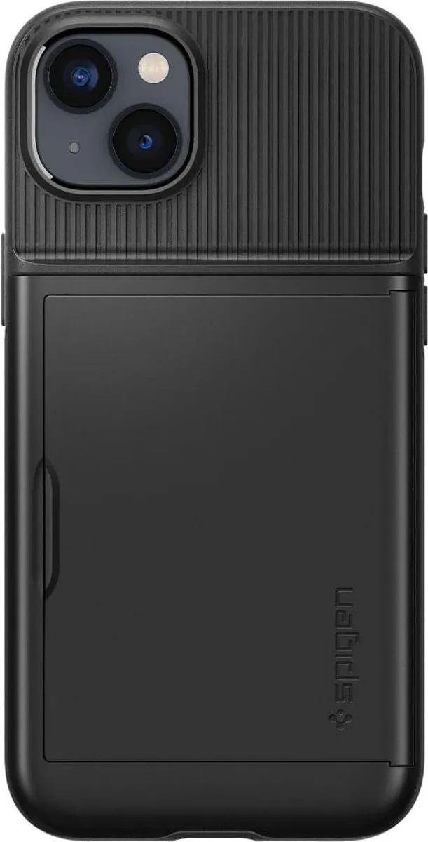 Spigen Slim Armor CS iPhone 14 Plus Hoesje - 2 Pasjes - Zwart