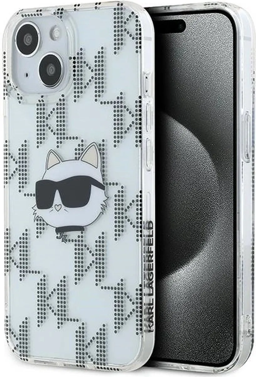 Karl Lagerfeld IML Choupette Head & Monogram Hoesje - iPhone 15/14/13 - Transparant - afbeelding 6 van 6