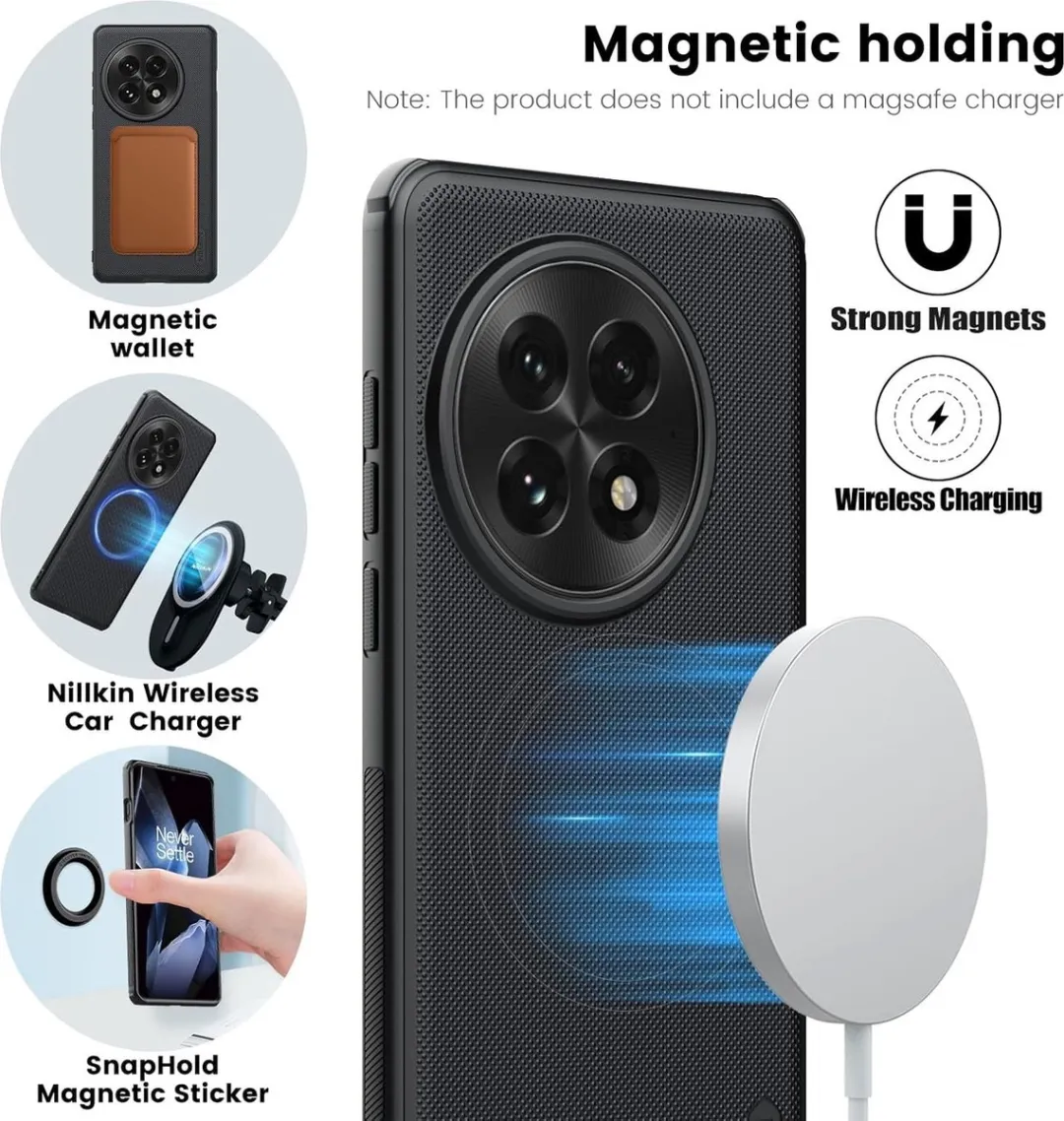 Nillkin OnePlus 13 Hoesje MagSafe - Super Frosted Shield Pro - Zwart - afbeelding 6 van 6