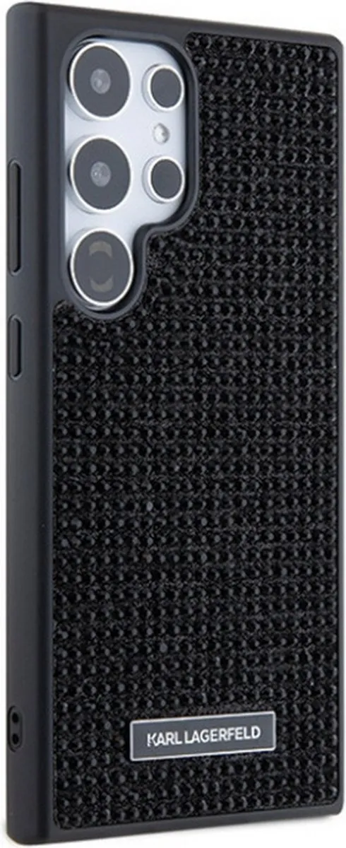 Karl Lagerfeld Rhinestones Back Case S24 Ultra - Zwart