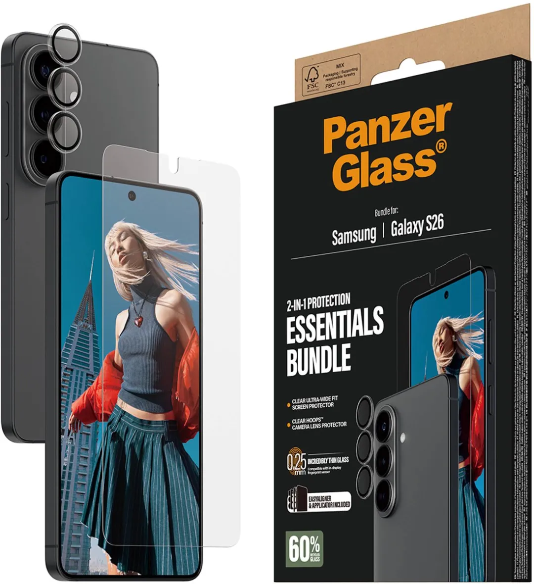 PanzerGlass Galaxy S26 Screenprotector & Hoops - 1 Stuk - afbeelding 6 van 6