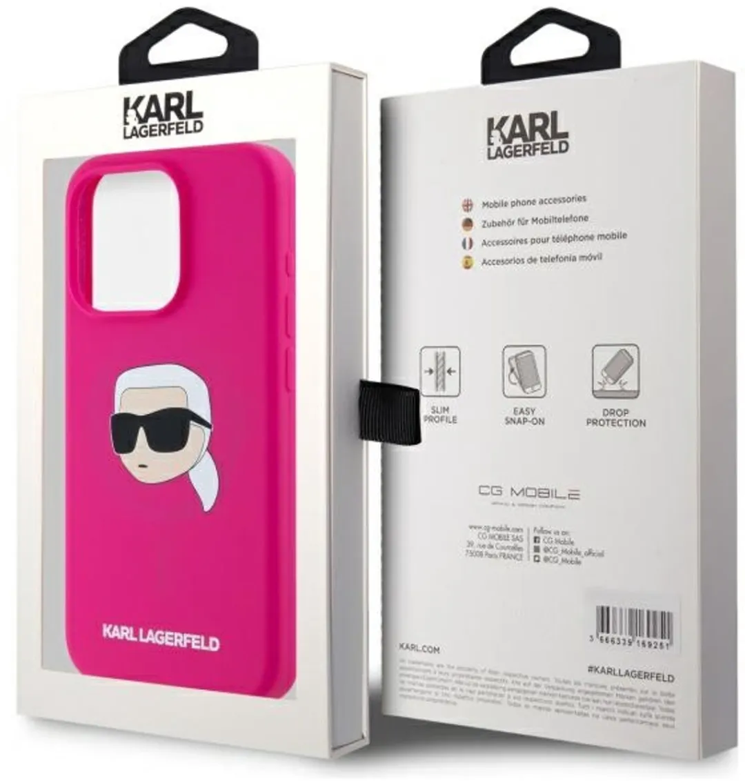 Karl Lagerfeld Hoesje iPhone 15 Pro Max 6.7 - Siliconen - Transparent
