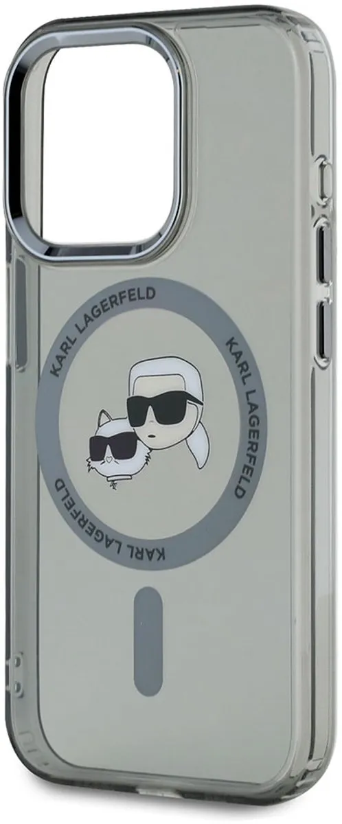 Karl Lagerfeld Hoesje iPhone 15 Pro Max KLHMP15XHLSKCK - Doorzichtig zwart