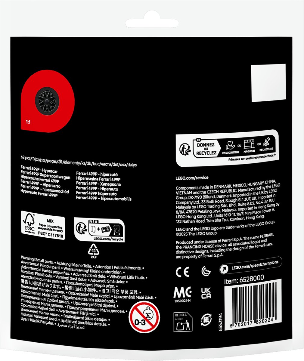 LEGO Speed Champions 30709 - Ferrari Hypercar (paperbag)