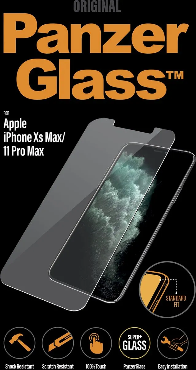 PanzerGlass PZ-2663 Screenprotector iPhone XS Max - Case Friendly - afbeelding 6 van 6