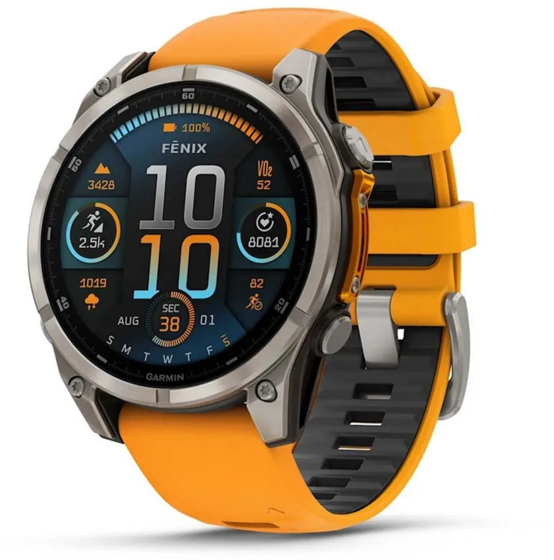 Garmin Fenix 8 Sapphire AMOLED 47mm - Multisport GPS Smartwatch - Spark Orange