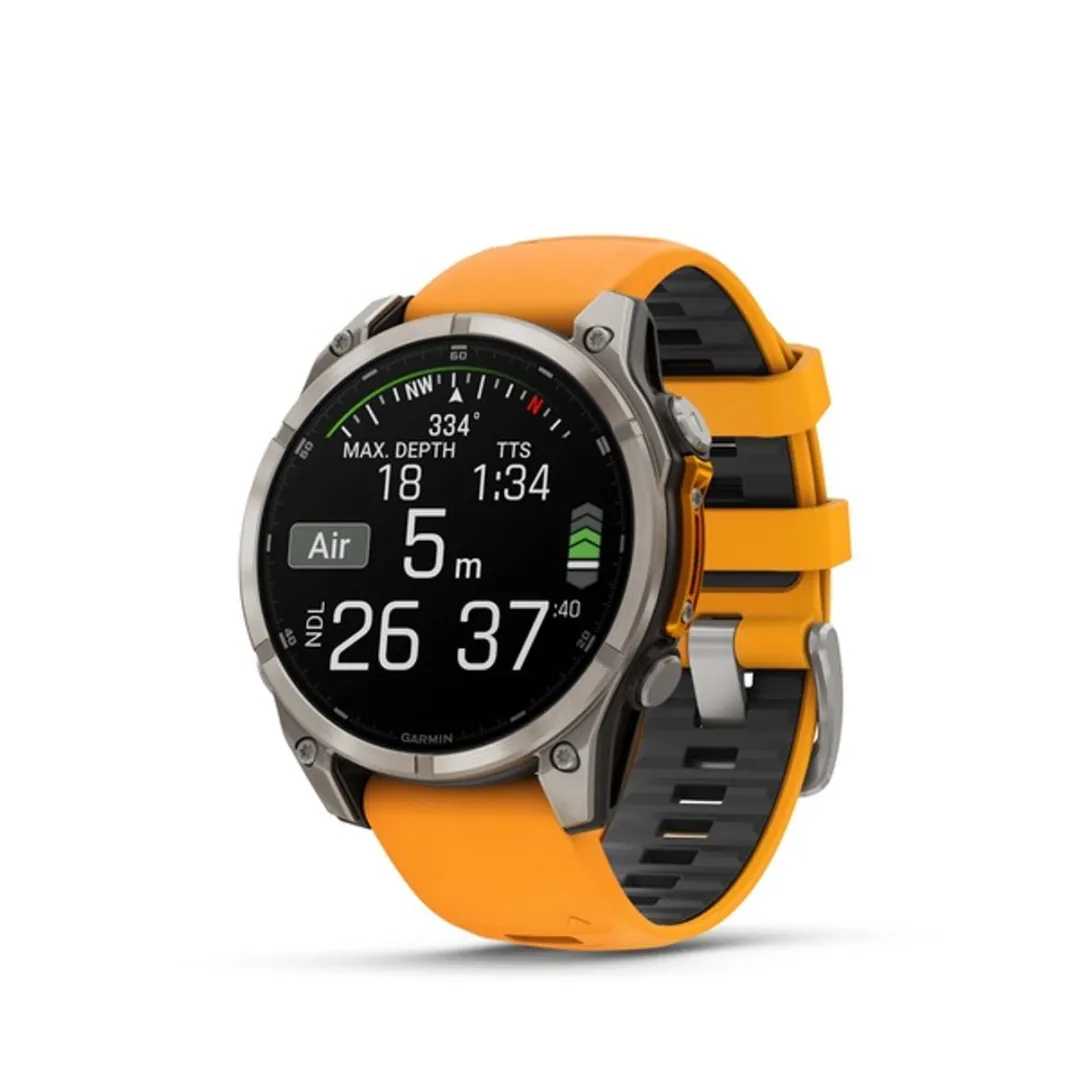 Garmin Fenix 8 Sapphire AMOLED 47mm - Multisport GPS Smartwatch - Spark Orange