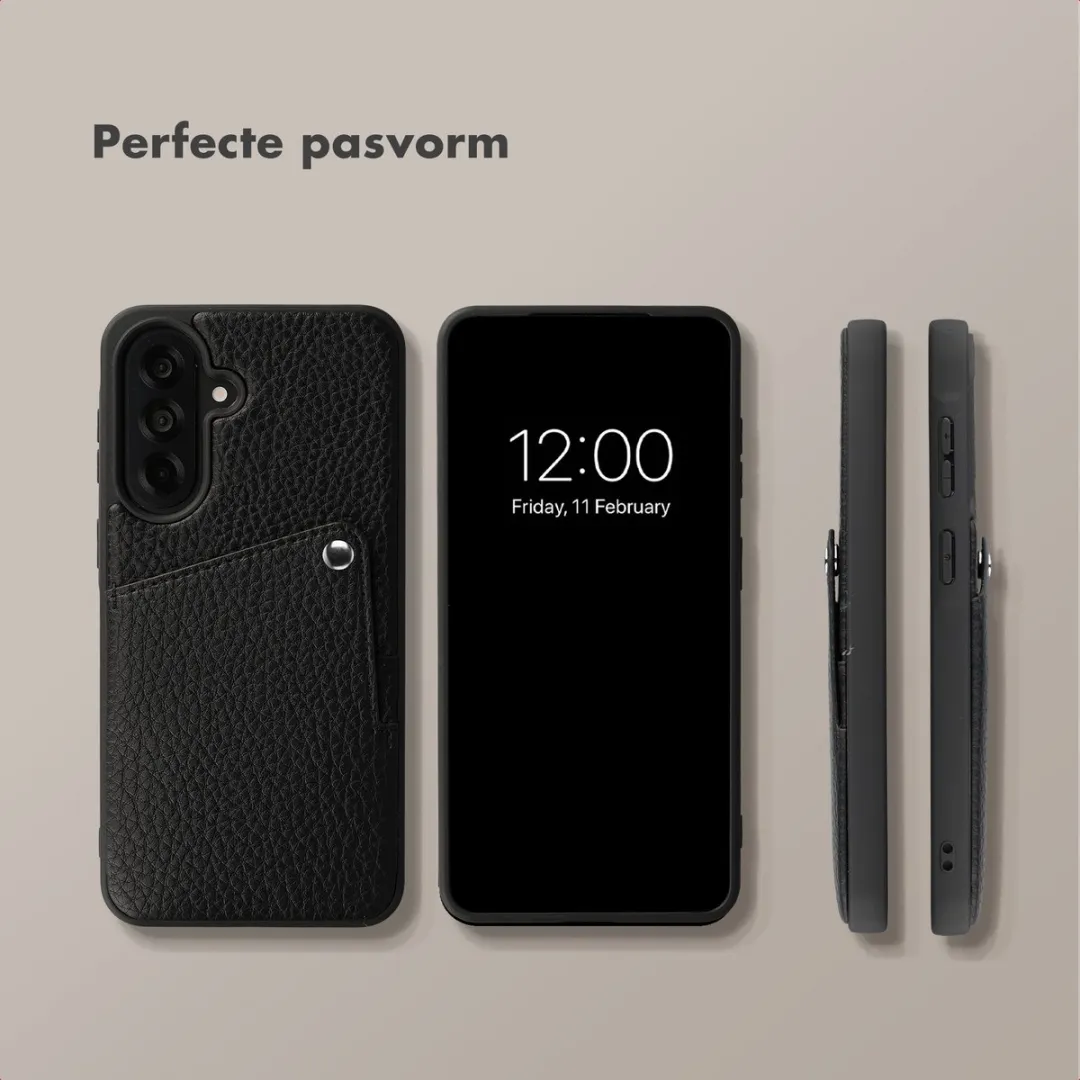 Selencia Hoesje Samsung Galaxy A57 - 2 Pasjes - Zwart - afbeelding 6 van 6