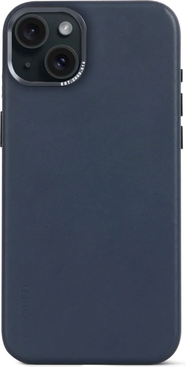 Decoded Hoesje iPhone 15 Plus True Navy - MagSafe - Europees Leer