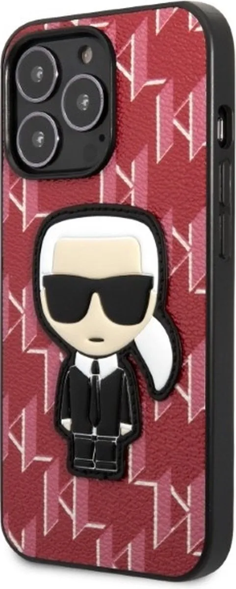 Karl Lagerfeld KLHCP13LPMNIKPI Hoesje iPhone 13 Pro - Rood