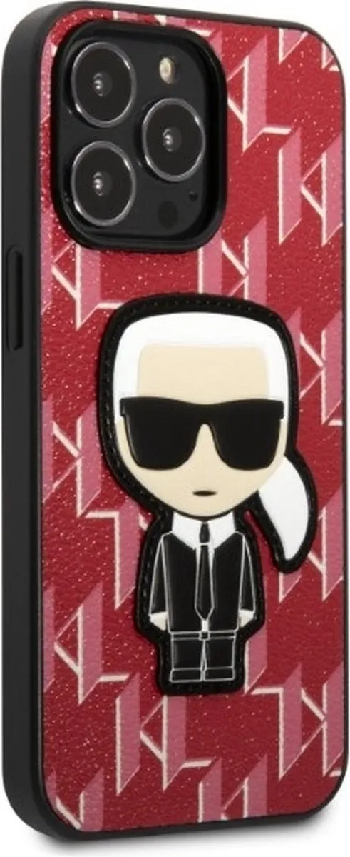 Karl Lagerfeld KLHCP13LPMNIKPI Hoesje iPhone 13 Pro - Rood