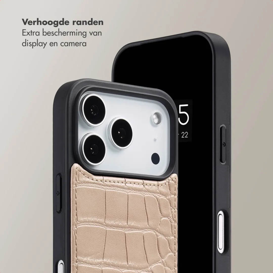 Selencia Croco Backcover iPhone 17 Pro - Beige