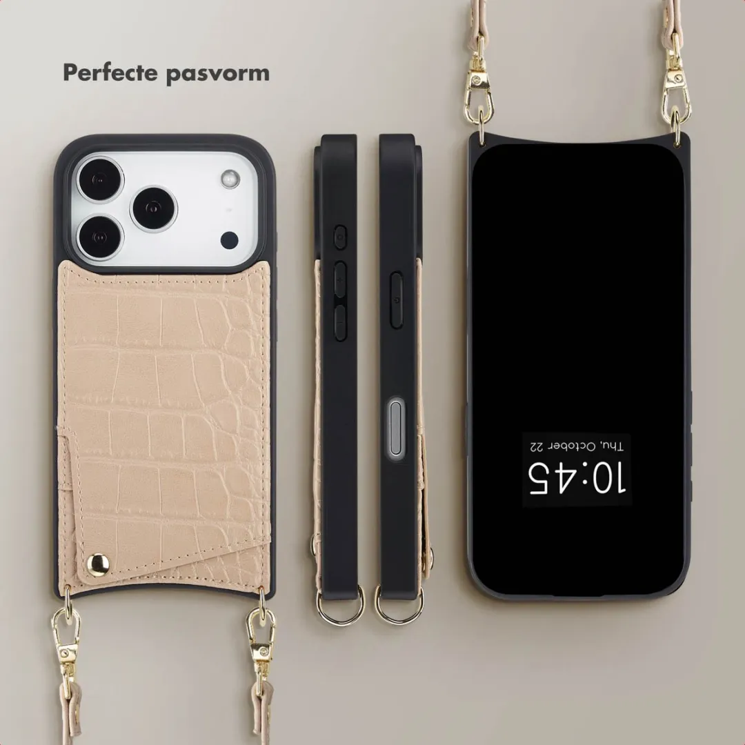Selencia Croco Backcover iPhone 17 Pro - Beige