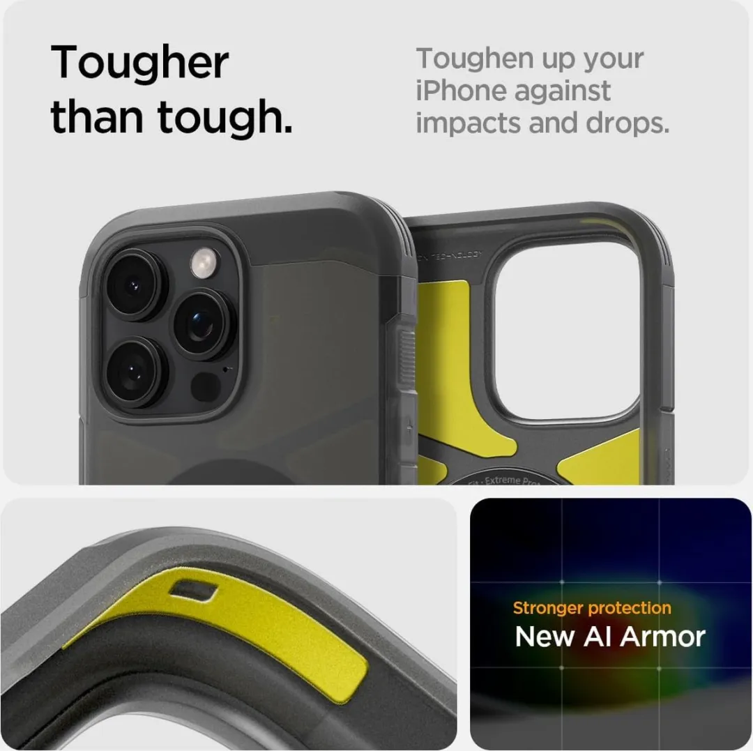 Spigen Tough Armor ACS06701 Hoesje - iPhone 16 Pro Max - Zwart