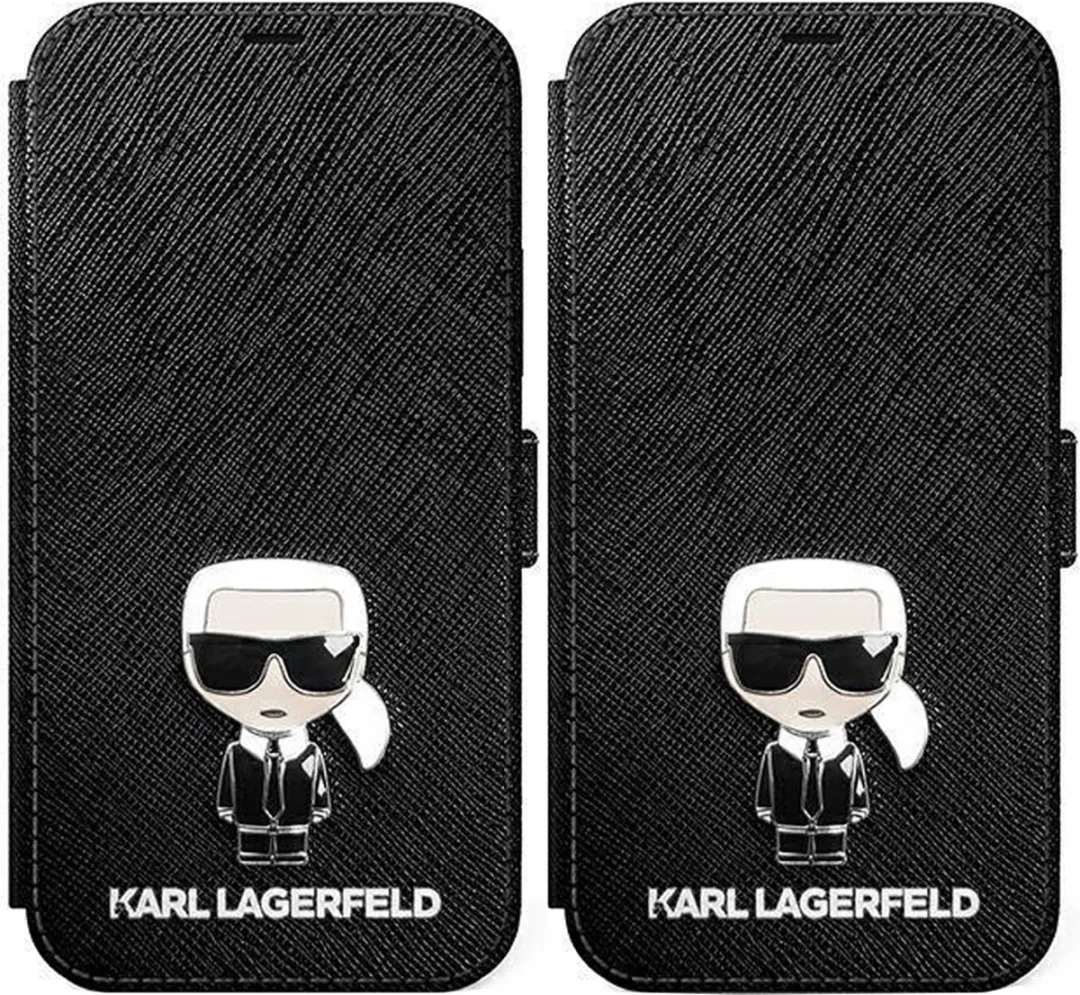 Karl Lagerfeld iPhone 12 Mini Bookcase Hoesje 3700740492154 - Zwart