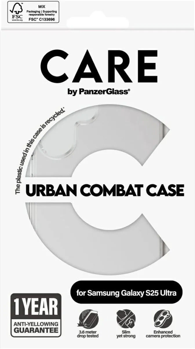PanzerGlass Hoesje Samsung Galaxy S25 Ultra - Transparent
