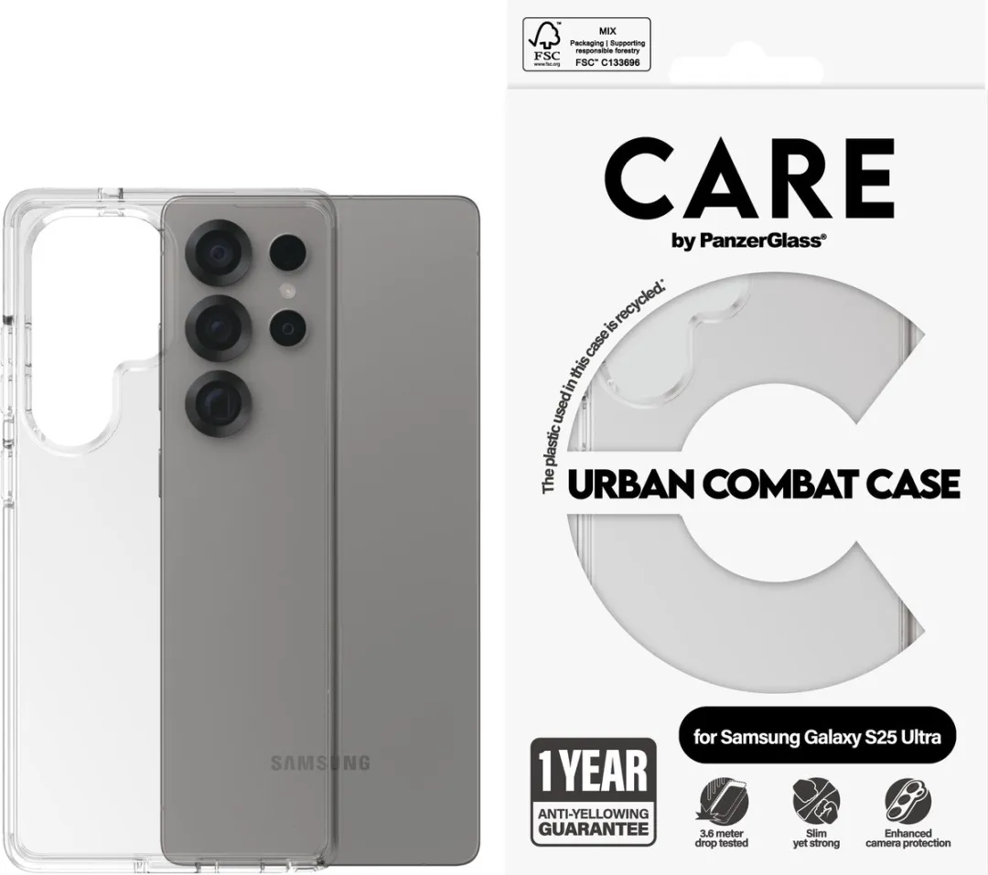 PanzerGlass Hoesje Samsung Galaxy S25 Ultra - Transparent
