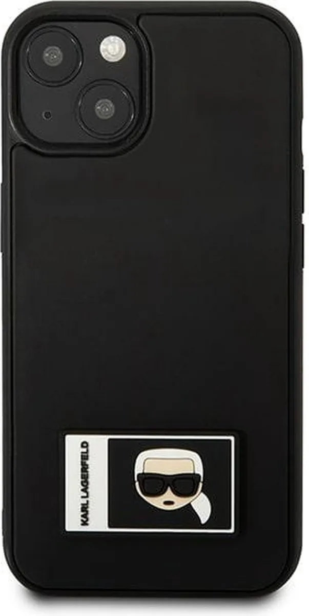 Karl Lagerfeld KLHCP13M3DKPK iPhone 13 Hoesje - Zwart - 1 Pasje