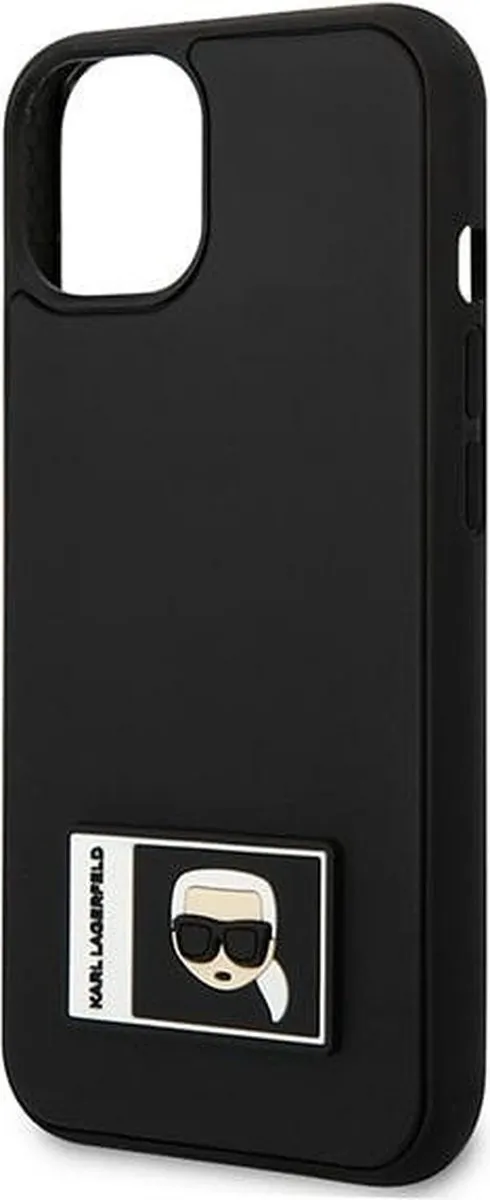 Karl Lagerfeld KLHCP13M3DKPK iPhone 13 Hoesje - Zwart - 1 Pasje