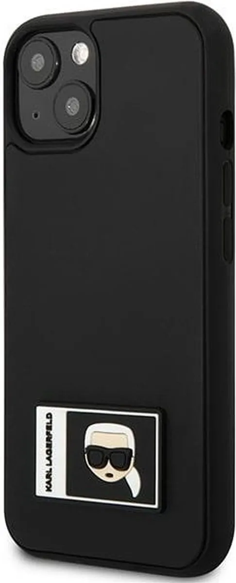 Karl Lagerfeld KLHCP13M3DKPK iPhone 13 Hoesje - Zwart - 1 Pasje