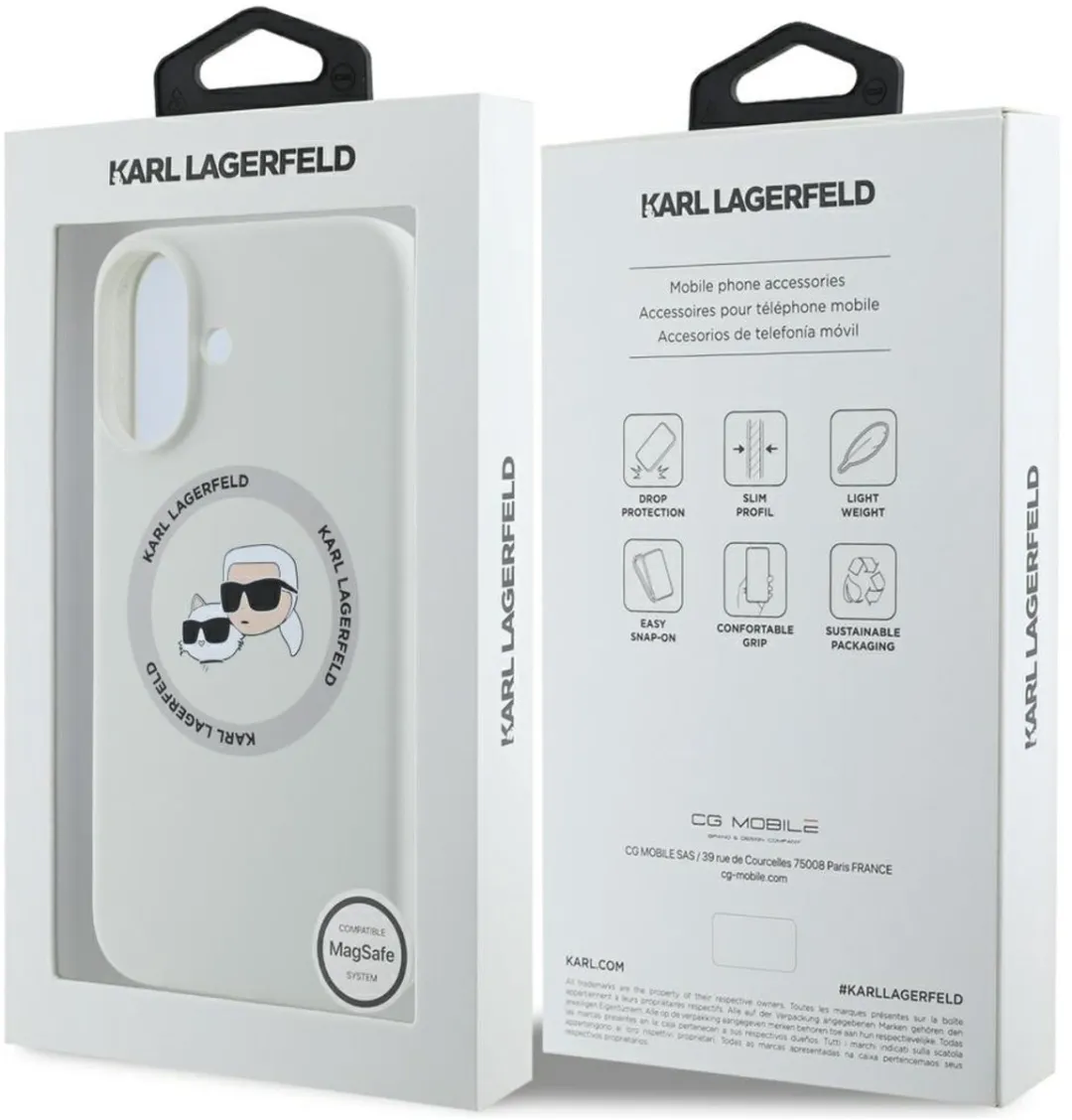 Karl Lagerfeld Hoesje iPhone 16 MagSafe - Beige - afbeelding 6 van 6