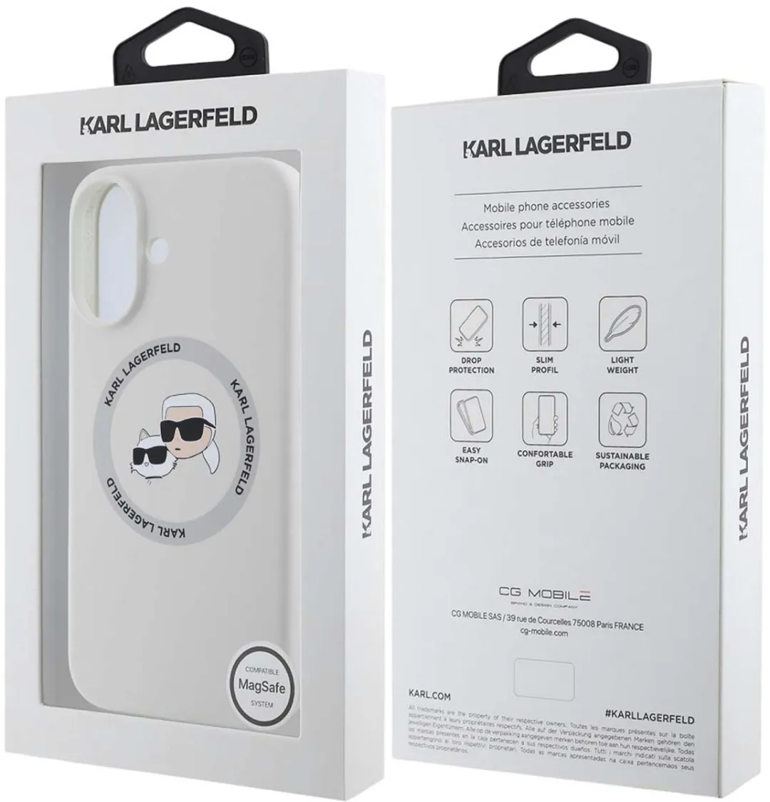Karl Lagerfeld Hoesje iPhone 16 MagSafe - Beige