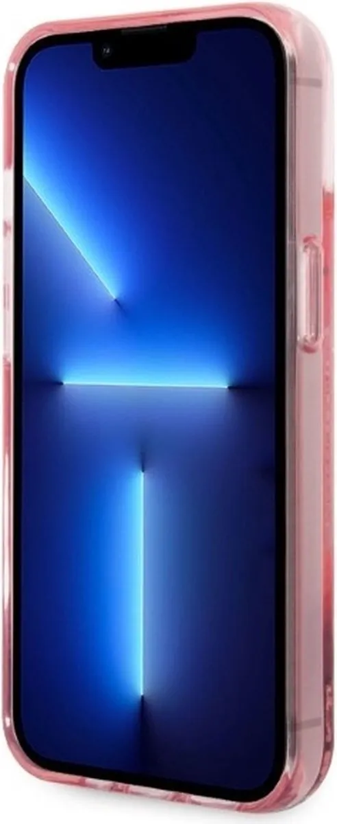 Karl Lagerfeld KLHCP14MLNCHCP iPhone 14 Plus Hoesje - Roze Glitter