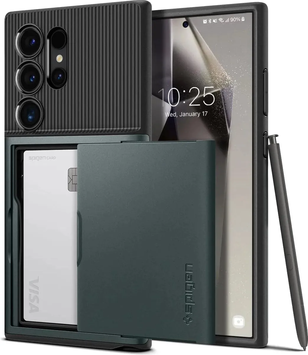 Spigen Samsung Galaxy S24 Ultra Slim Armor CS Hoesje - Groen