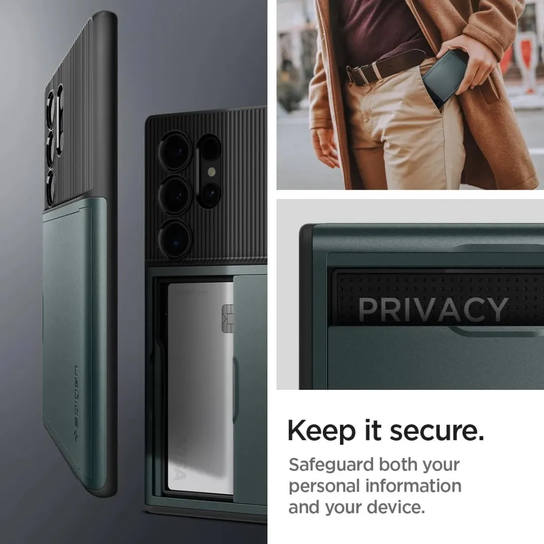 Spigen Samsung Galaxy S24 Ultra Slim Armor CS Hoesje - Groen