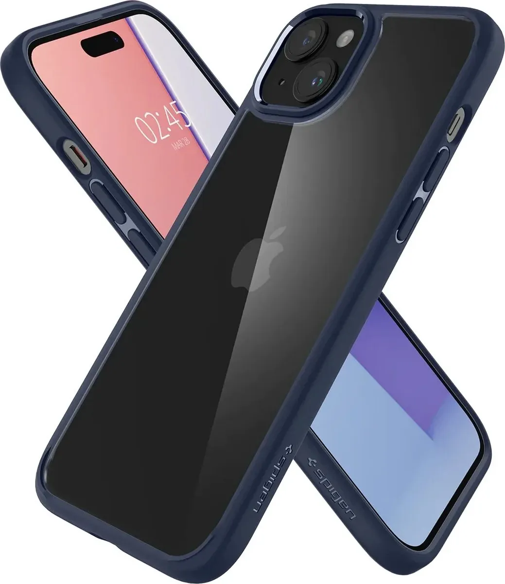 Spigen Ultra Hybrid Back Cover iPhone 15 Plus - Blauw