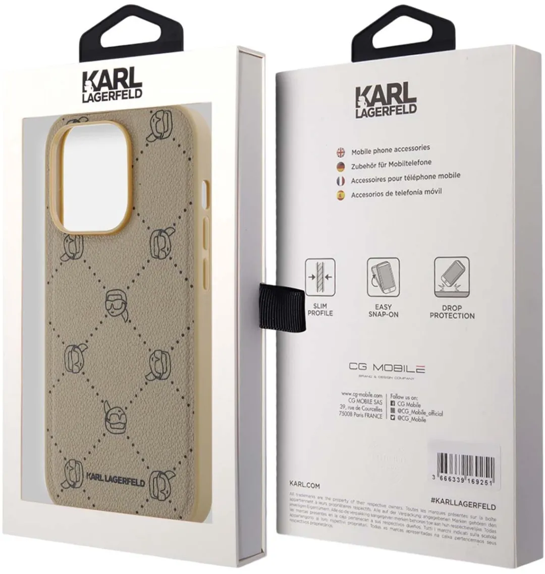 Karl Lagerfeld KLHMP14XPGKHPHE Back Cover iPhone 14 Pro Max - Beige