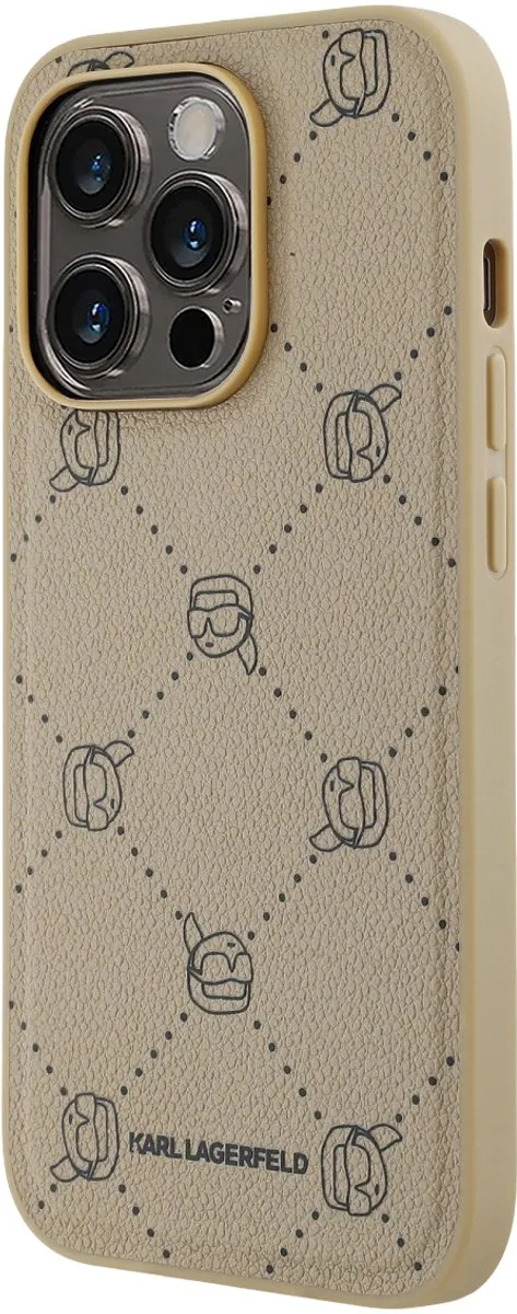 Karl Lagerfeld KLHMP14XPGKHPHE Back Cover iPhone 14 Pro Max - Beige - afbeelding 6 van 6