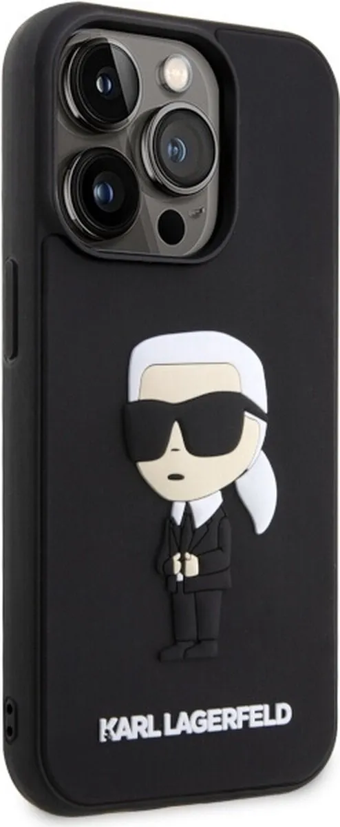 Karl Lagerfeld KLHCP14L3DRKINK Hoesje iPhone 14 Pro - Zwart