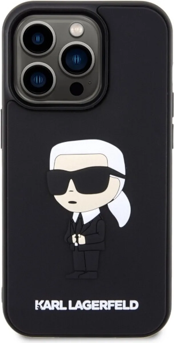 Karl Lagerfeld KLHCP14L3DRKINK Hoesje iPhone 14 Pro - Zwart