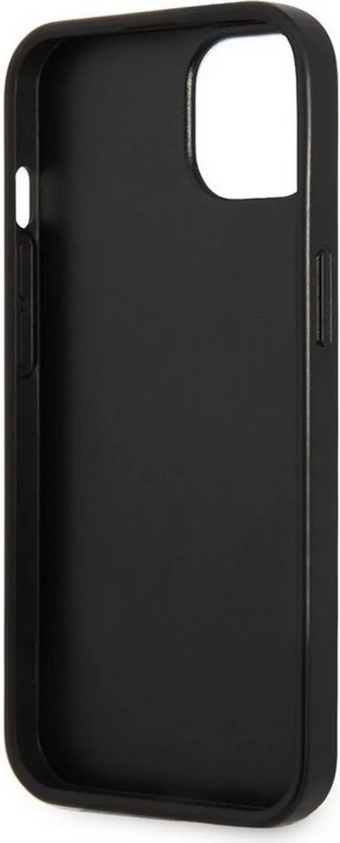 Karl Lagerfeld Monogram Plaque Back Case iPhone 13 Mini - Zwart
