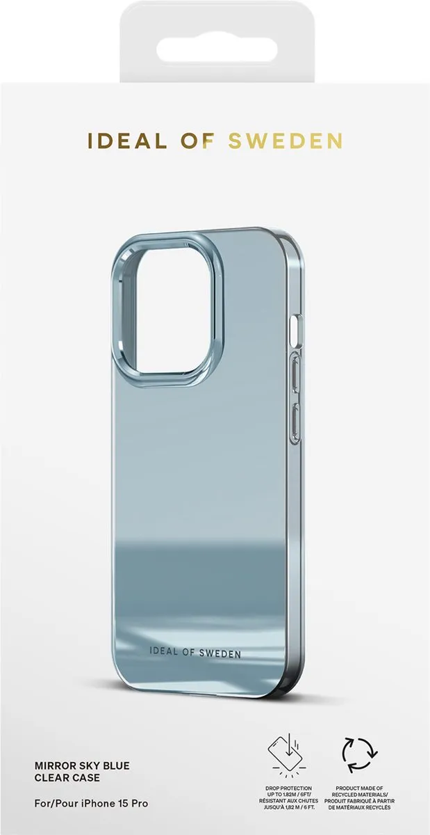 iDeal of Sweden iPhone 15 Pro Mirror Hoesje - Lichtblauw IDCLC-I2361P-483