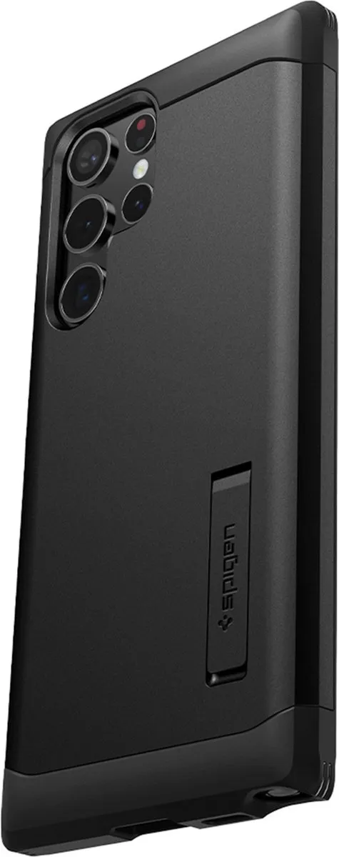 Spigen Tough Armor ACS03923 Hoesje - Samsung Galaxy S22 Ultra - Zwart