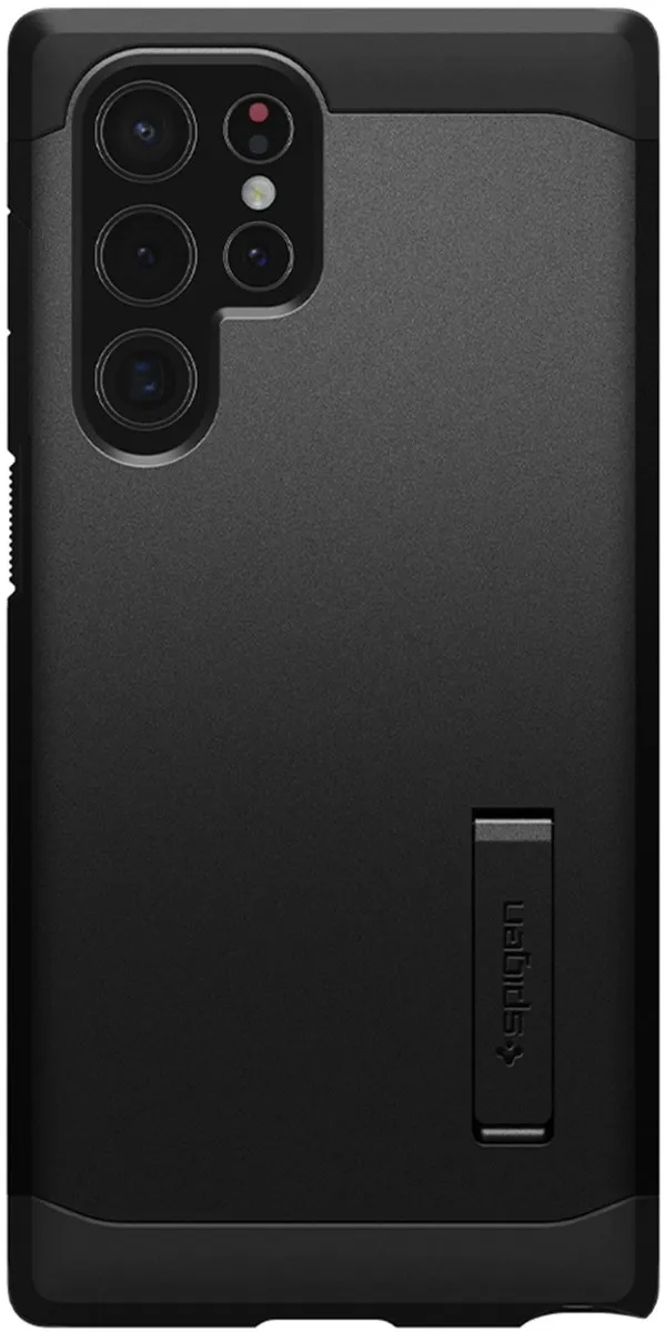 Spigen Tough Armor ACS03923 Hoesje - Samsung Galaxy S22 Ultra - Zwart