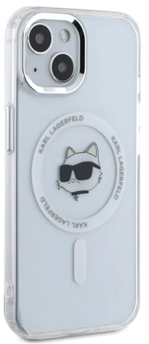Karl Lagerfeld KLHMP15MHLHSC Hardcase Metaal iPhone 15 Plus - Transparent