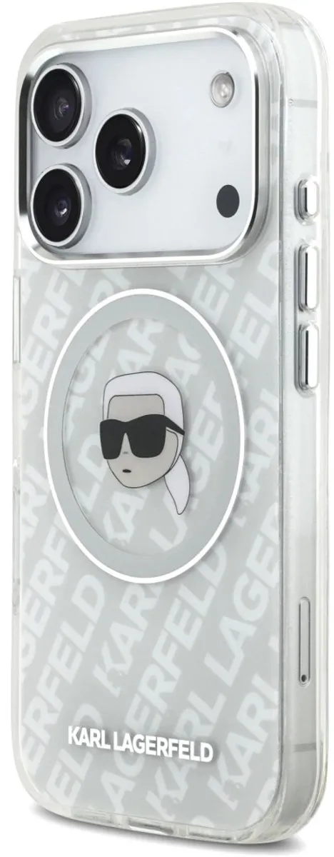 Karl Lagerfeld iPhone 17 Pro Max Hoesje - IML Karl Head Logo MagSafe - Transparant