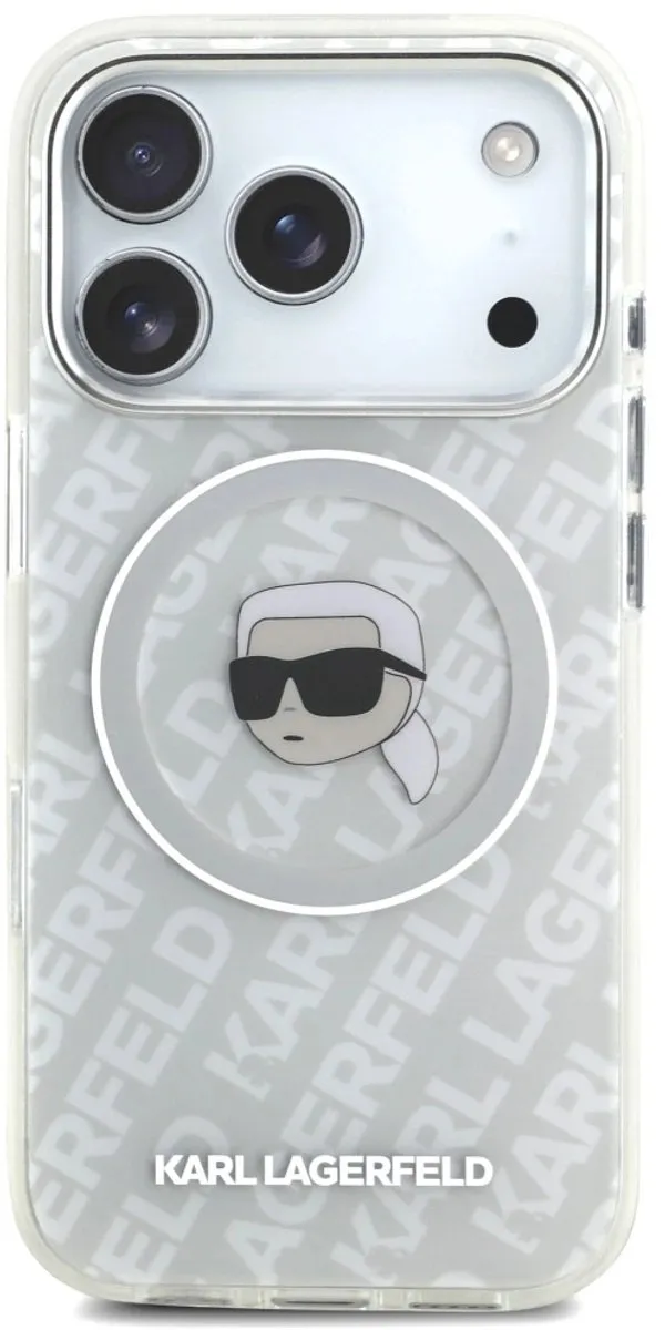 Karl Lagerfeld iPhone 17 Pro Max Hoesje - IML Karl Head Logo MagSafe - Transparant