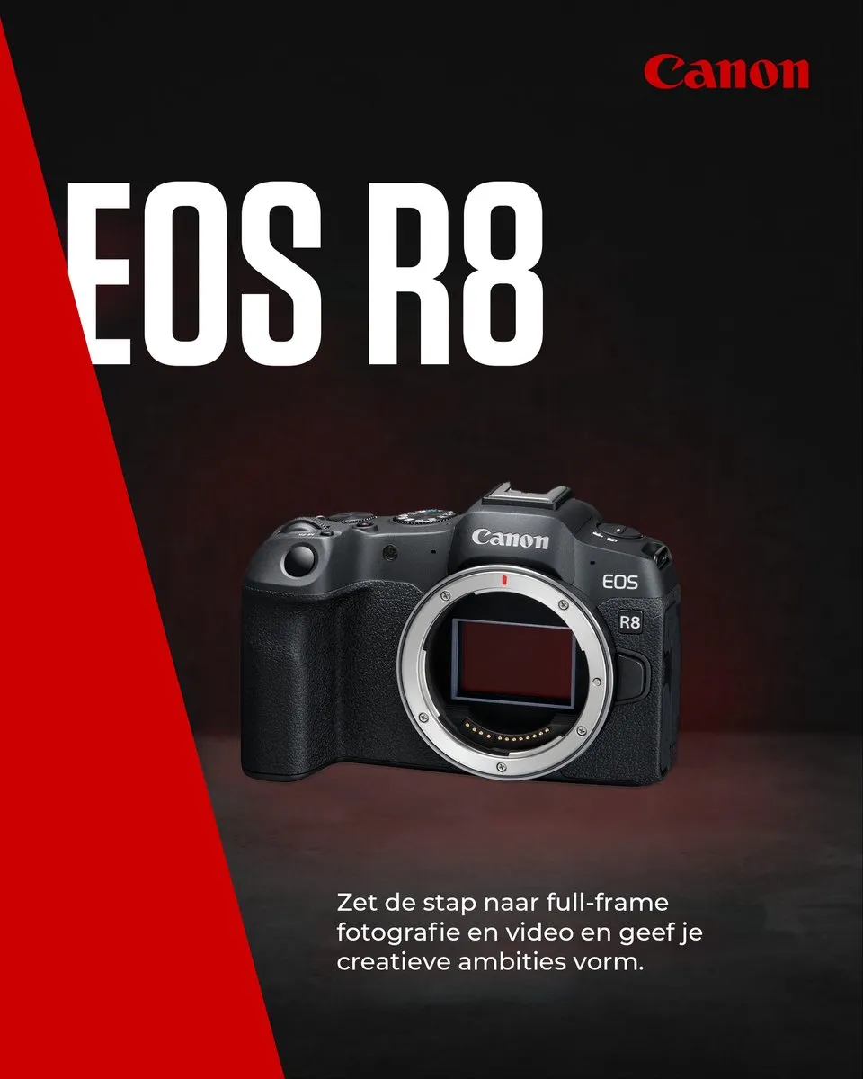 Canon EOS R8 Body 5803C003 Systeemcamera - 24,2 MP - 4K - Zwart