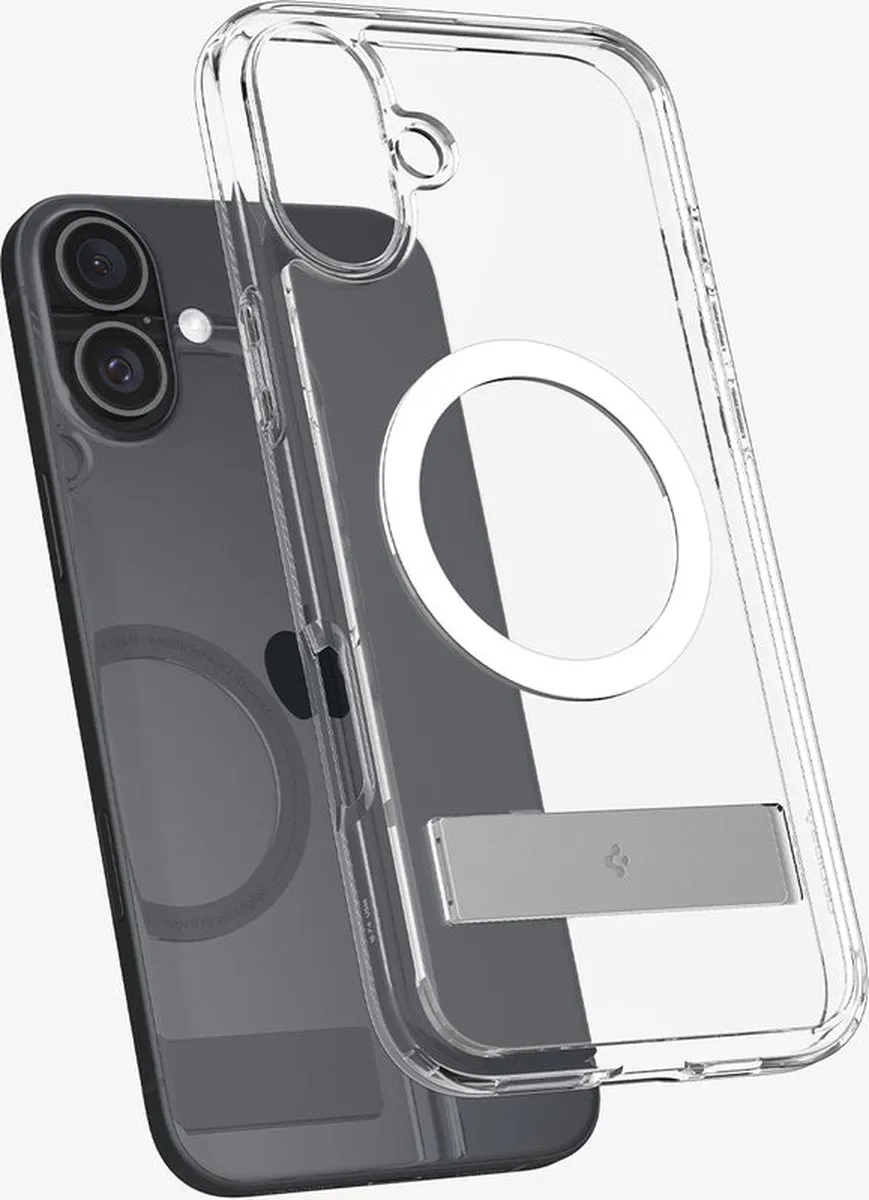 Spigen Ultra Hybrid S ACS08082 iPhone 16 Plus Hoes - Transparant