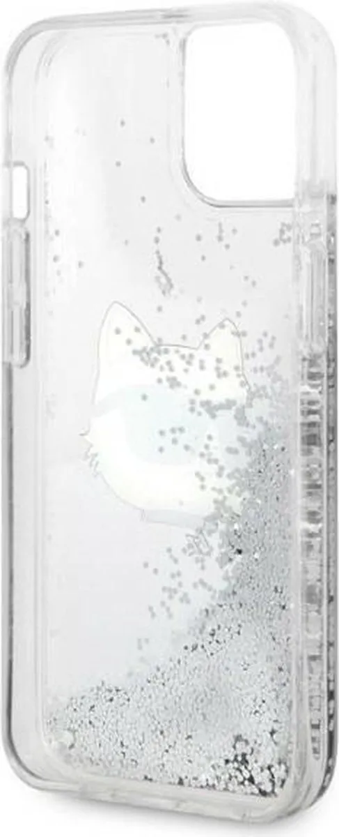 Karl Lagerfeld KLHCP14MLNCHCS iPhone 14 Plus Hoesje - Glitter Choupette - Zilver - afbeelding 6 van 6