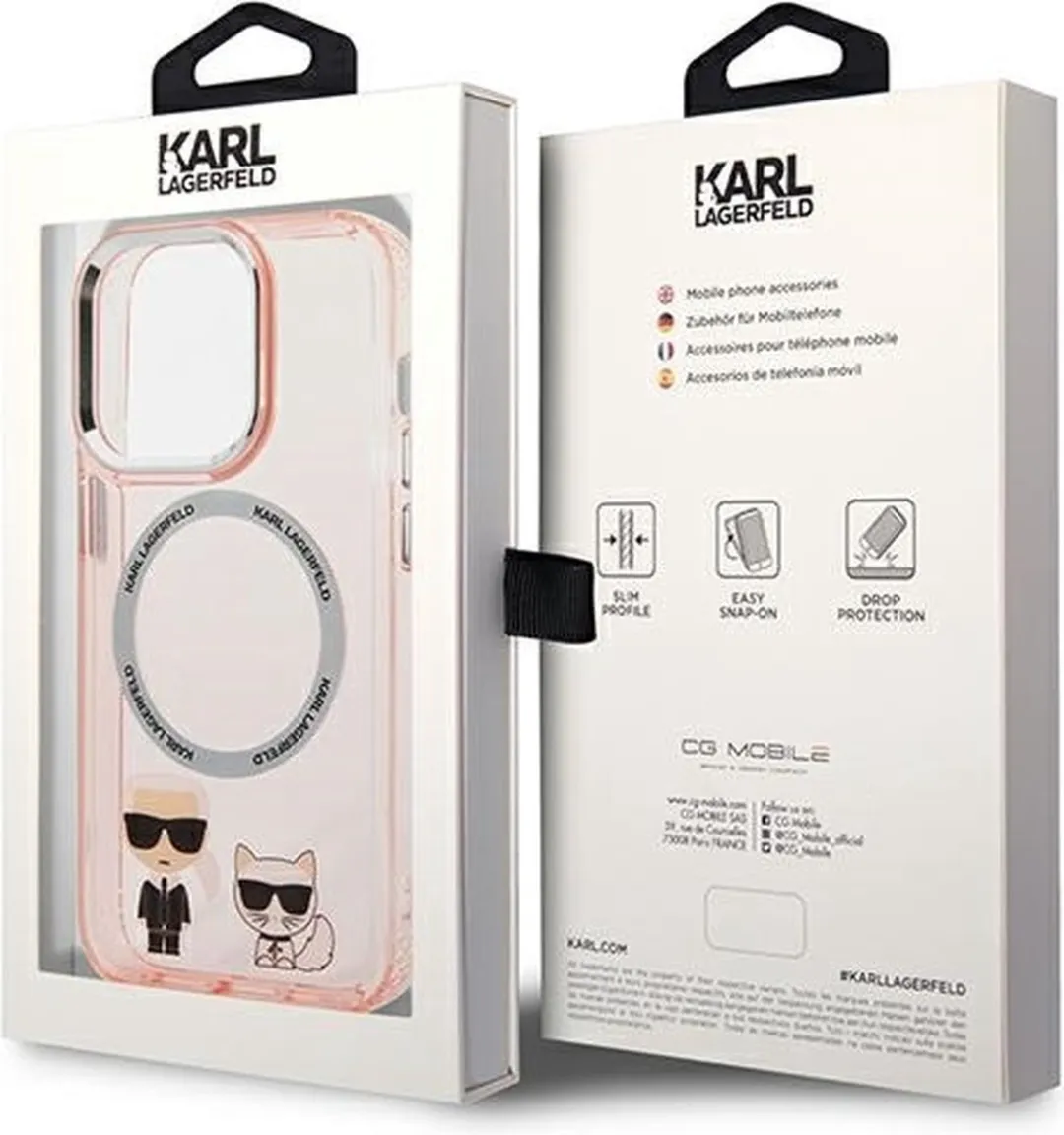 Karl Lagerfeld KLHMP14XHKCP Hoesje iPhone 14 Pro Max - Roze - Magsafe - afbeelding 6 van 6