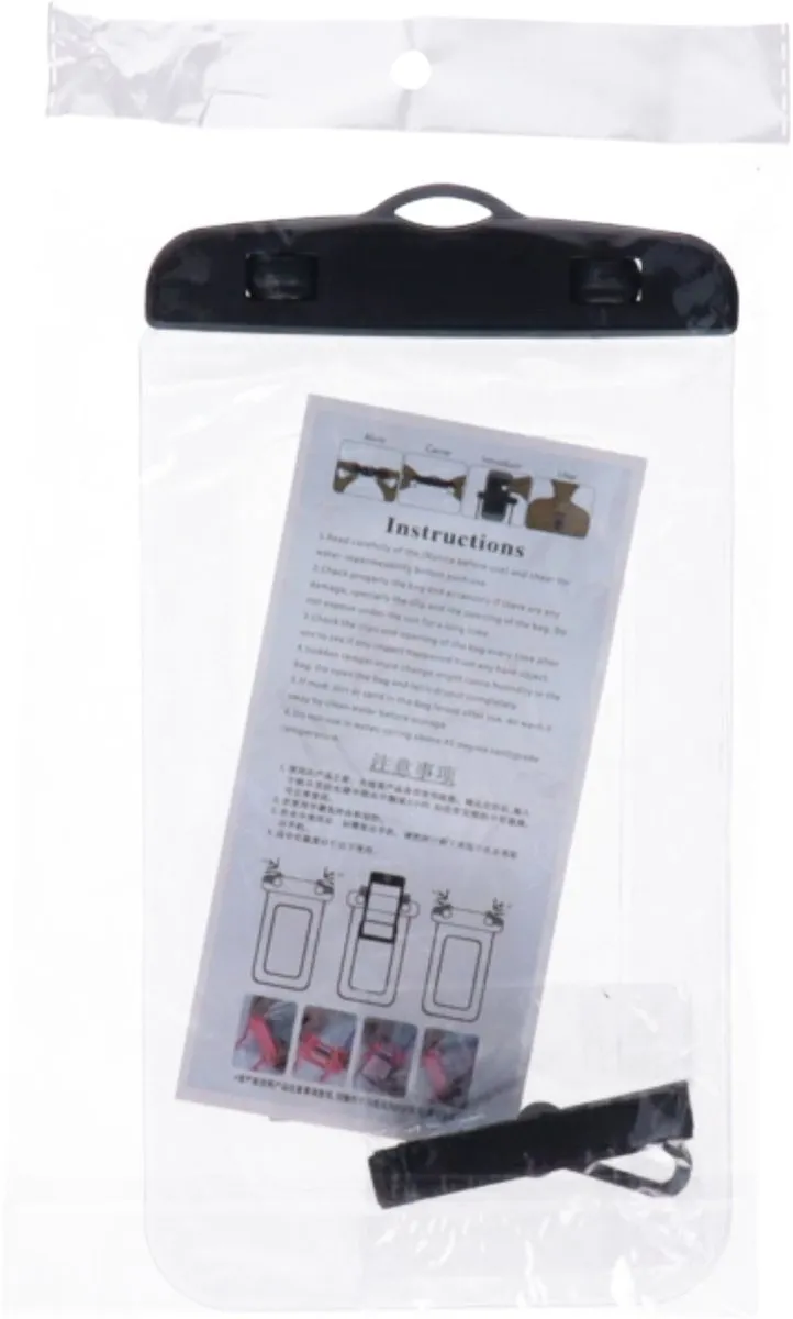 Bellatio Design Telefoonhoesje Transparant - Waterdicht - 21x11,5cm