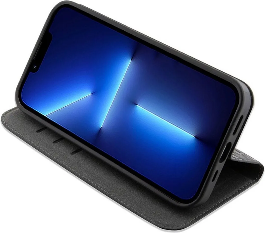 Karl Lagerfeld Saffiano Book Case KLHBKIP12MSAK - iPhone 12/12 Pro - 3 Pasjes - Zwart