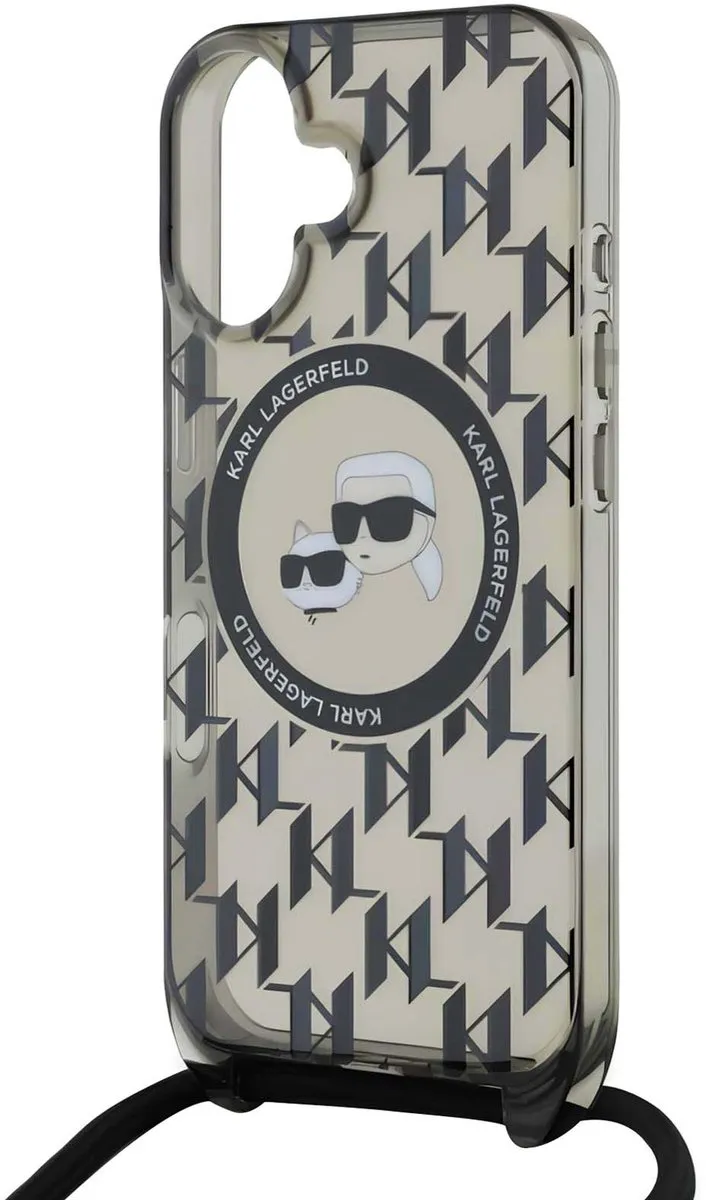 Karl Lagerfeld MagSafe Hoesje KLHMP16SHCKCKLCK - iPhone 16 - Transparant zwart - afbeelding 6 van 6
