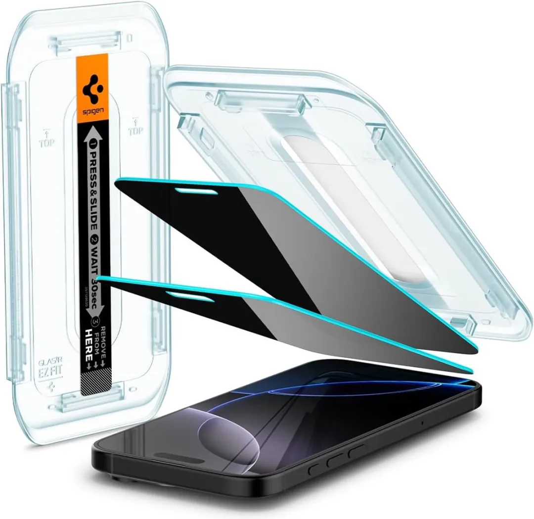 Spigen Glas.tR EZ Fit Privacy Screenprotector iPhone 16 Pro Max